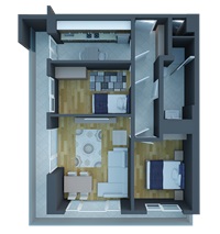 C 6 TİPİ 2+1 DAİRE PLANI